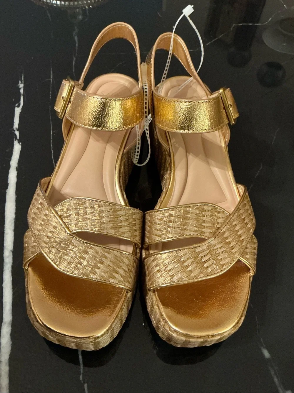 SARTO Tilly 3 Platform Heels Leather Sandal